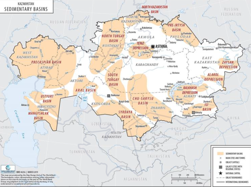 Kazakhstan map